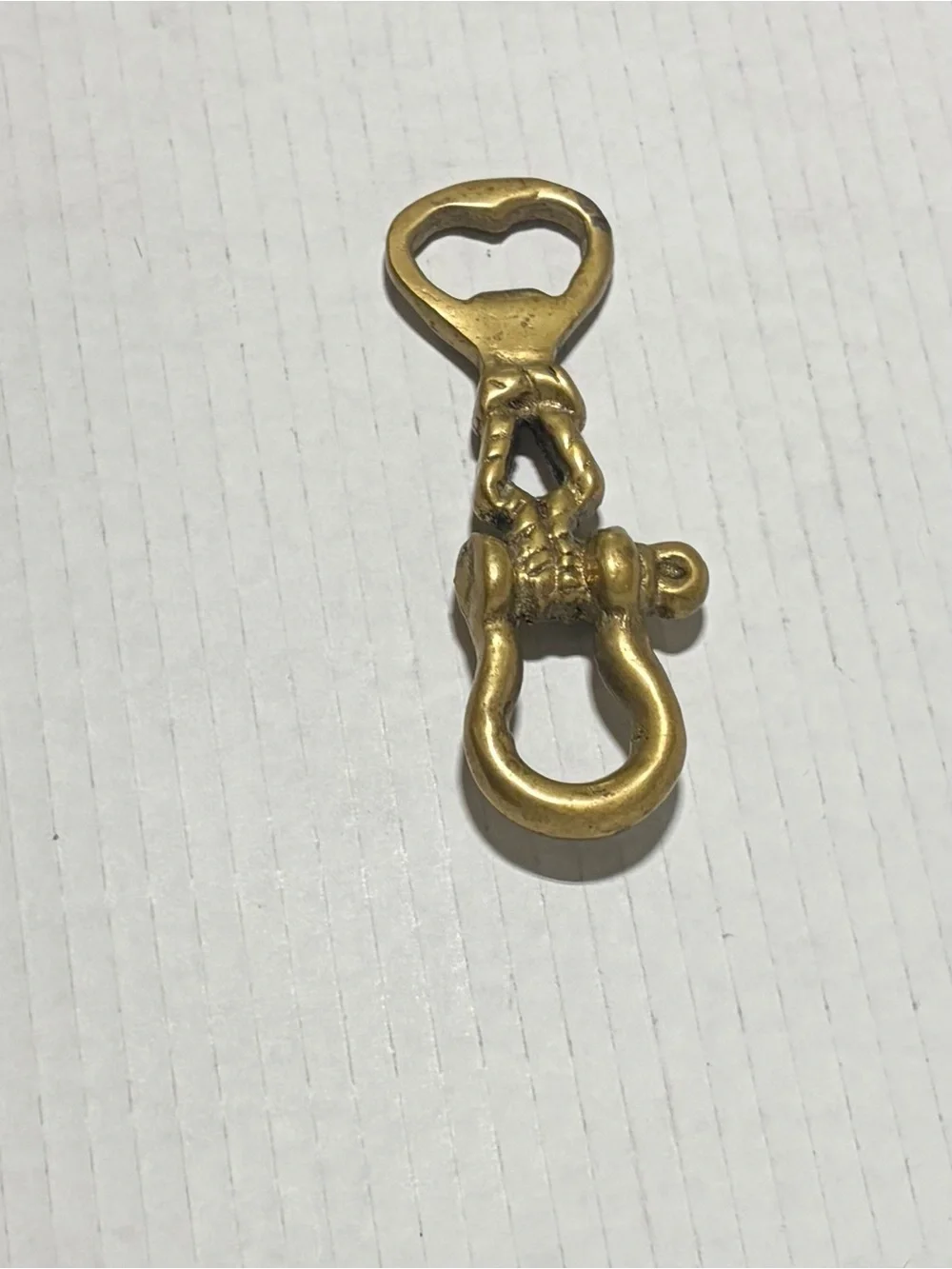 Vintage Solid Brass Nautical Bottle Opener